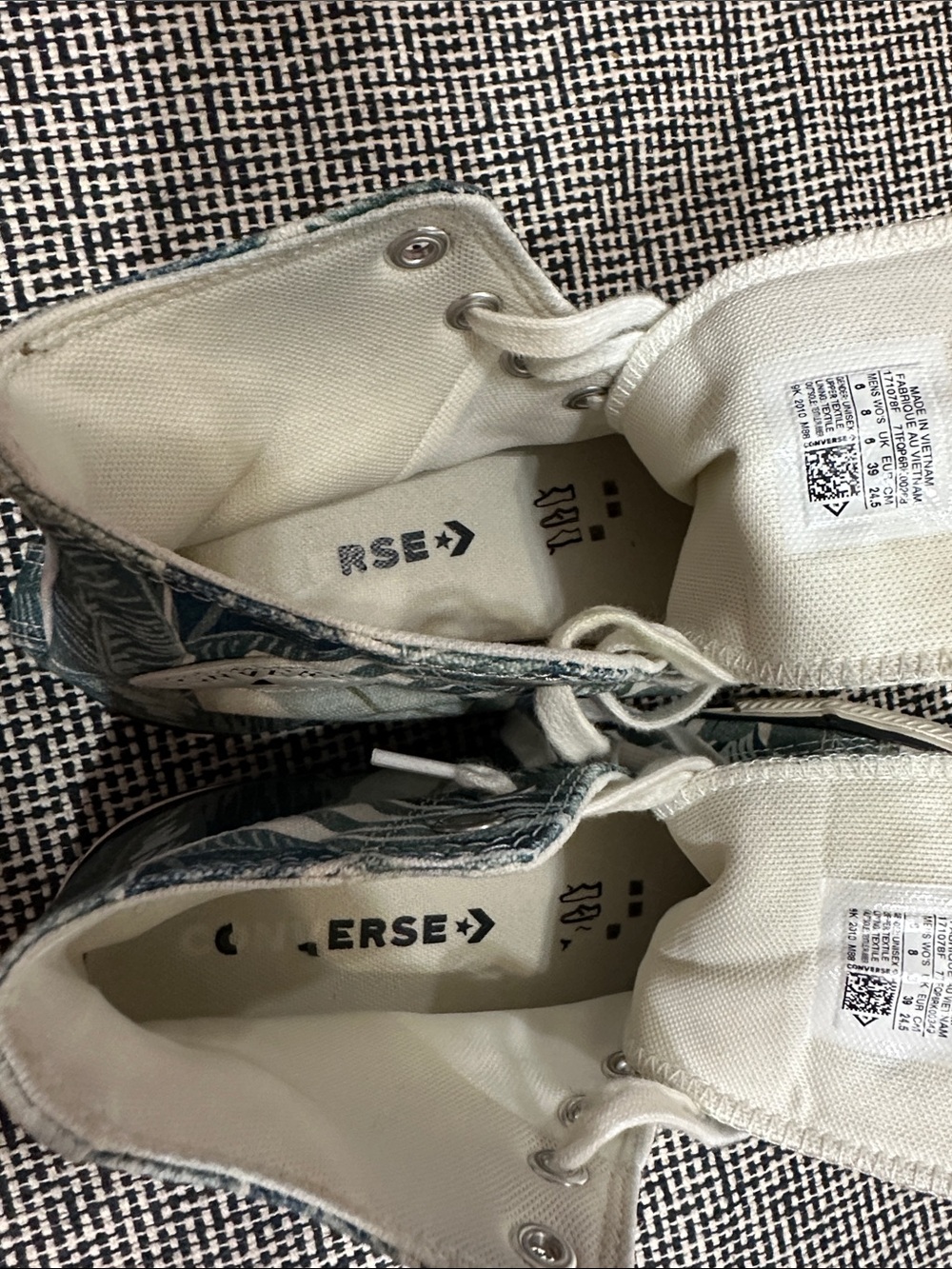 Converse Off-White Canvas High-Top Sneakers - Picture 4 of 4